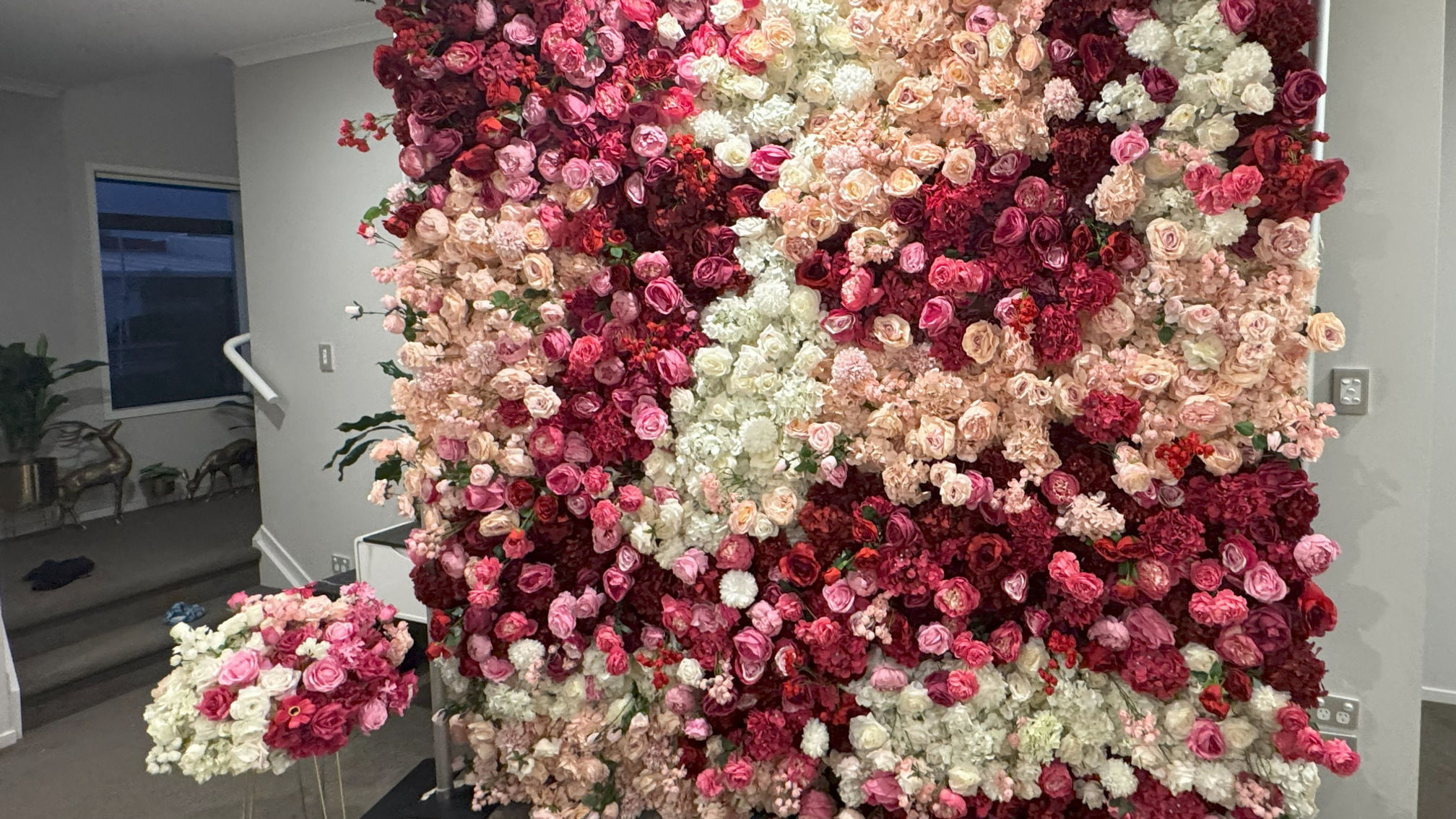 Rosy Romance Wall + Floral Ball